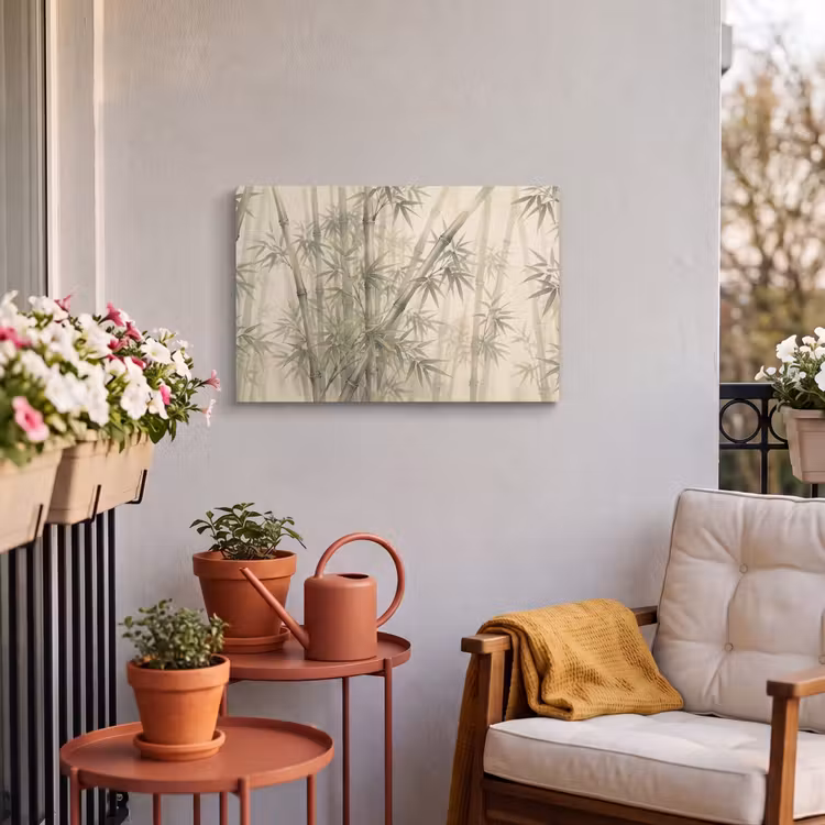 Buiten canvas - Bamboe - Bladeren - Aziatisch - Groen - Natuur — 3