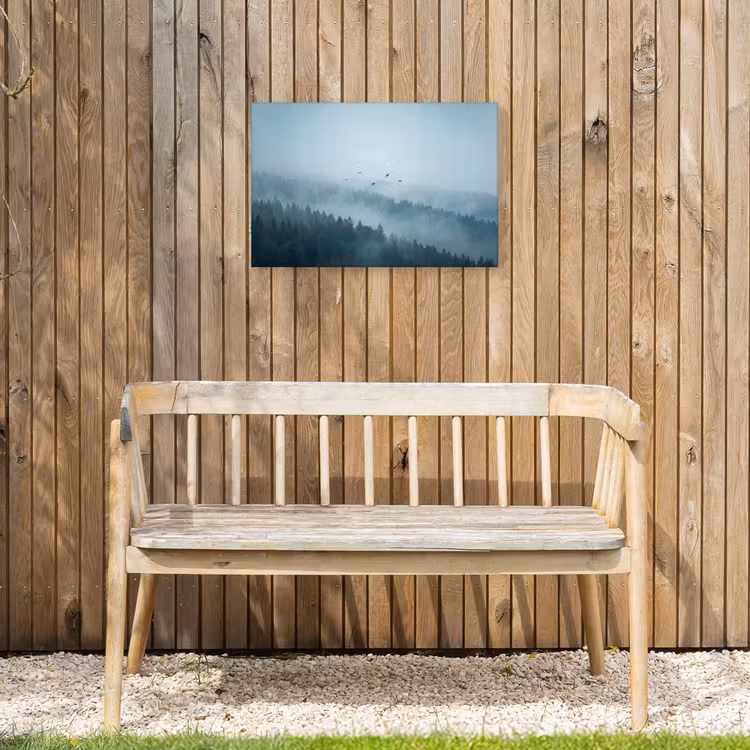 Buiten canvas - Bos - Mist - Vogels - Natuur - Groen — 3