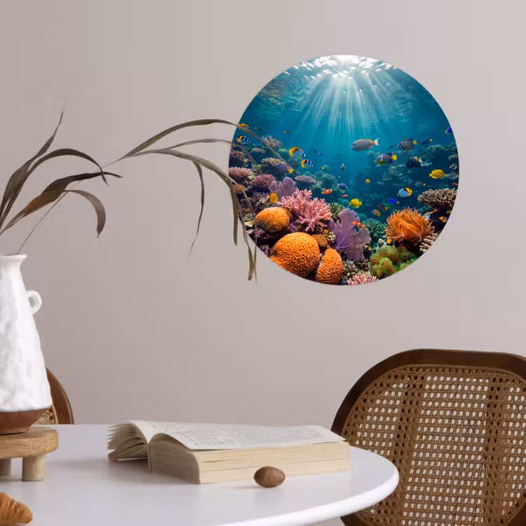 Behangcirkel - Vis - Koraal - Oceaan - Natuur - Kleurrijk — 4