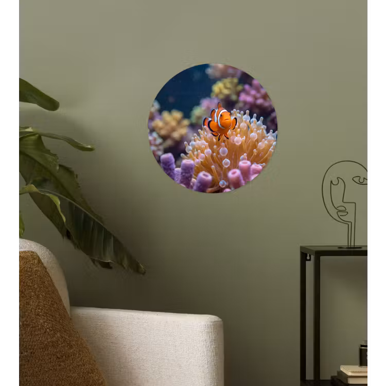 Behangcirkel - Vis - Koraal - Onderwater - Oranje - Dieren — 3