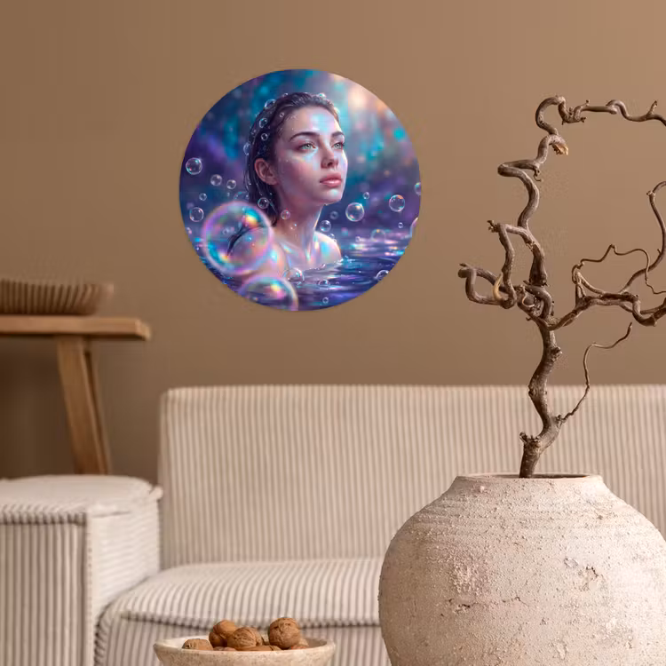Behangcirkel - Vrouw - Water - Portret - Kleurrijk - Modern — 2