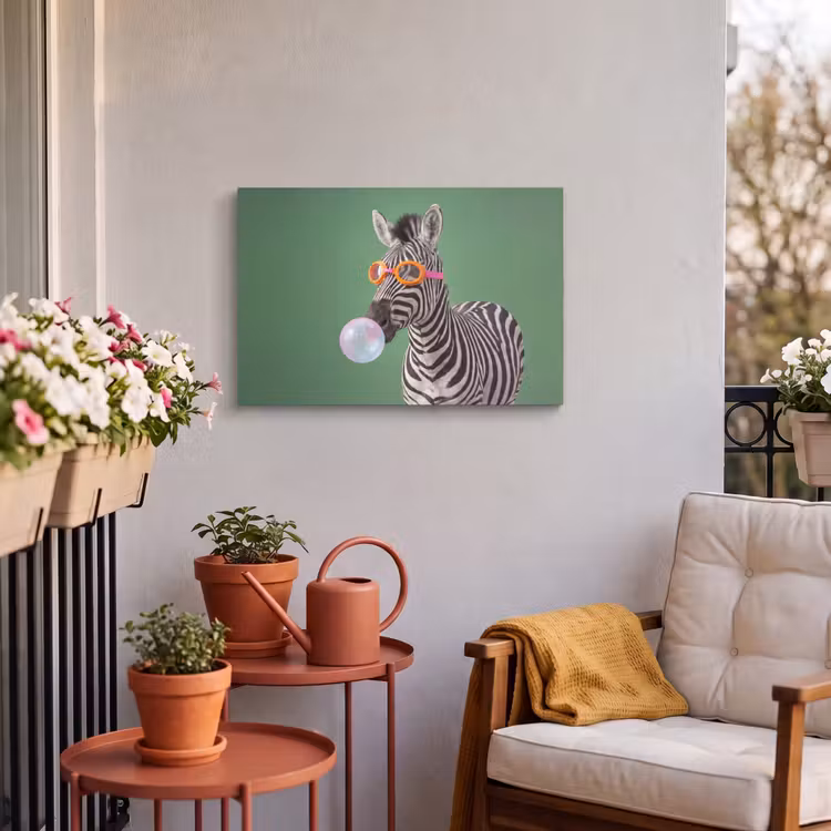 Buiten canvas - Dier - Bril - Bel - Modern - Groen — 4