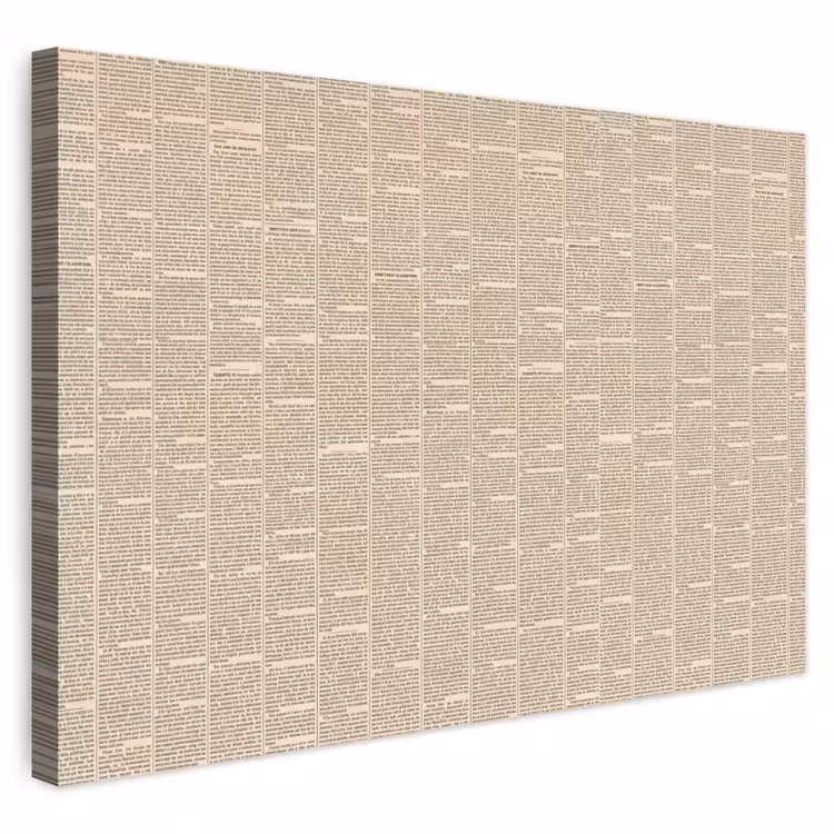 Buiten canvas - Krant - Nieuws - Historisch - Vintage - Beige — 1