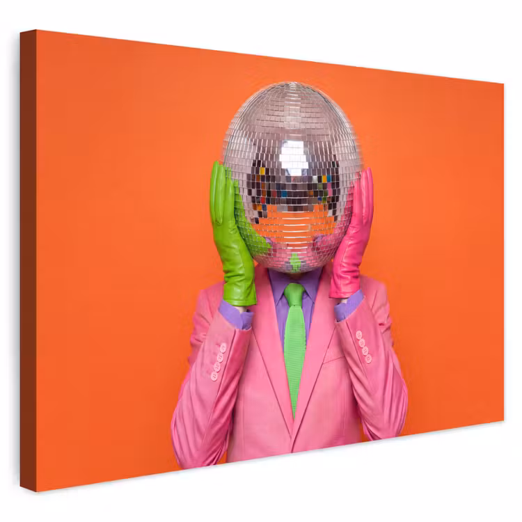 Buiten canvas - Kunst - Disco bal - Kleurrijk - Modern - Studio — 1