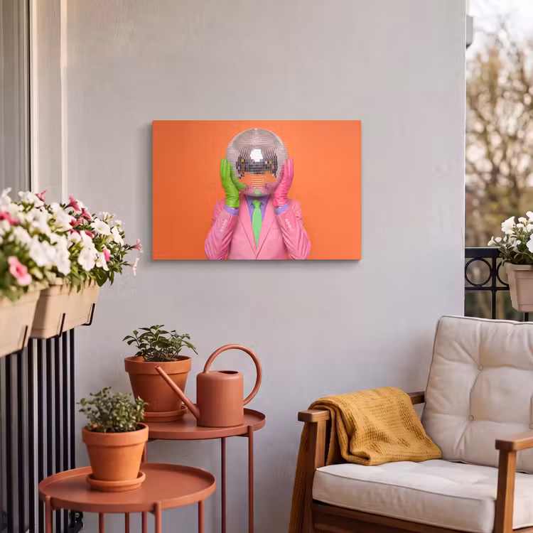 Buiten canvas - Kunst - Disco bal - Kleurrijk - Modern - Studio — 4