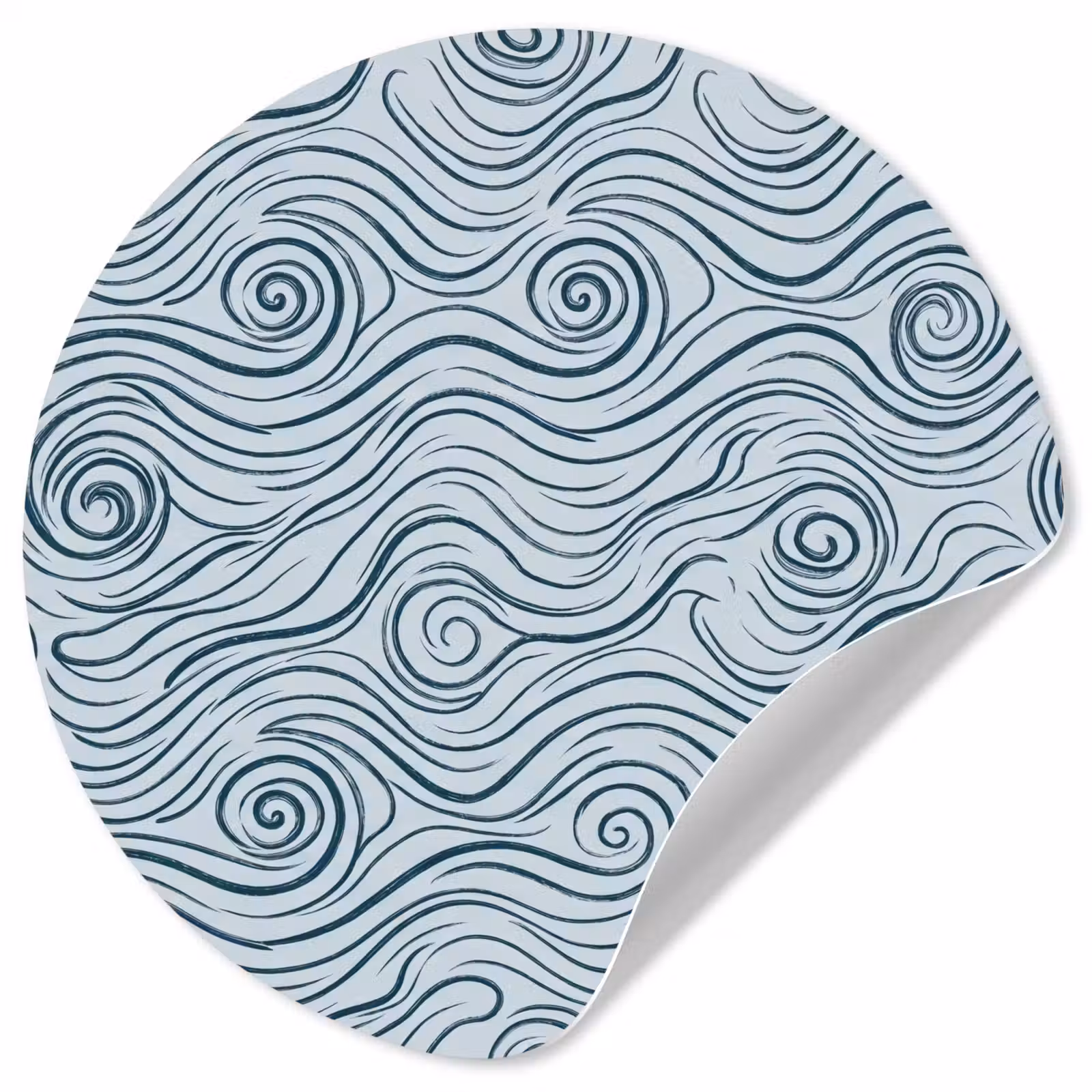 Behangcirkel - Patroon - Golven - Abstract - Modern - Blauw — 1