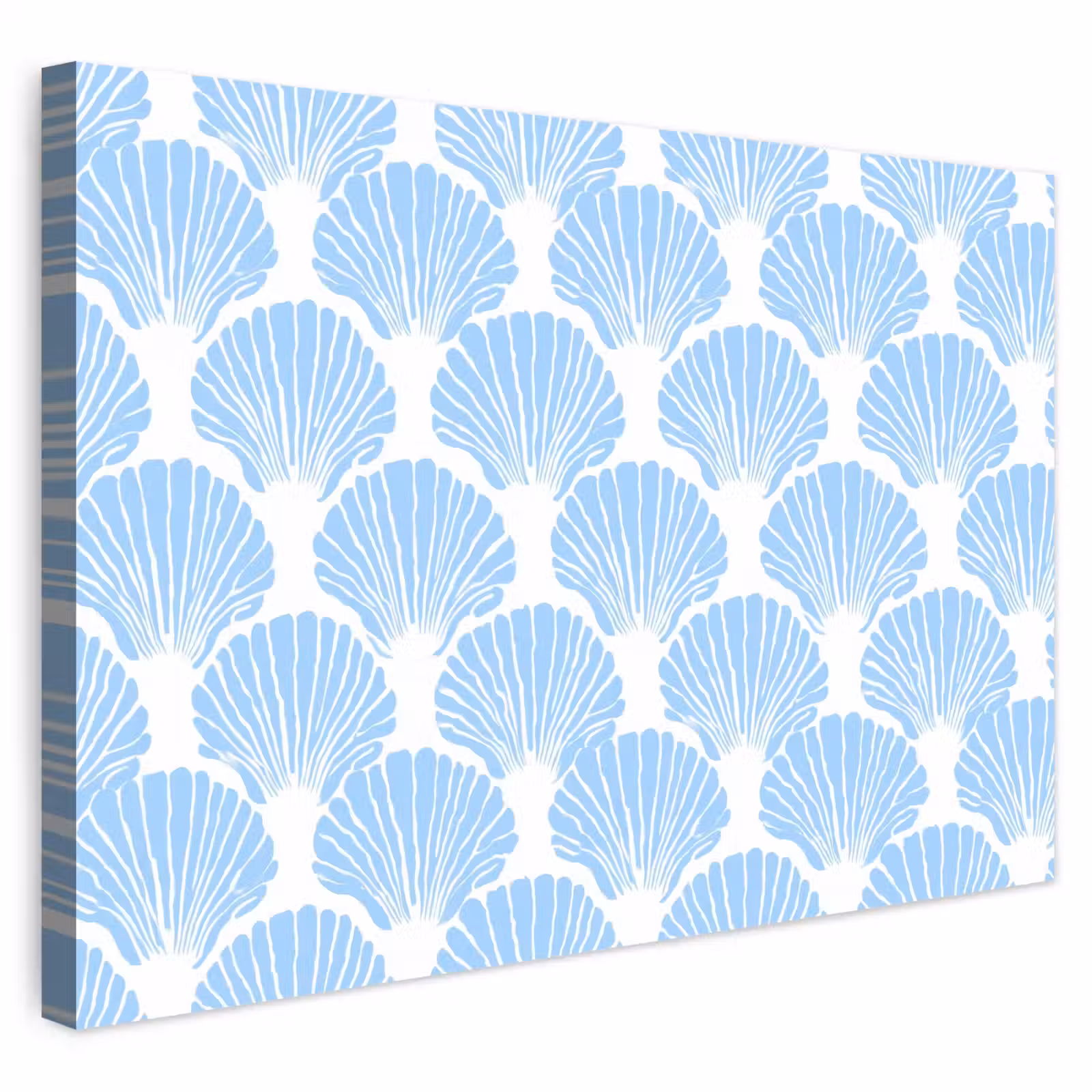 Buiten canvas - Blauw - Wit - Schelpen - Grafisch - Structuur — 1