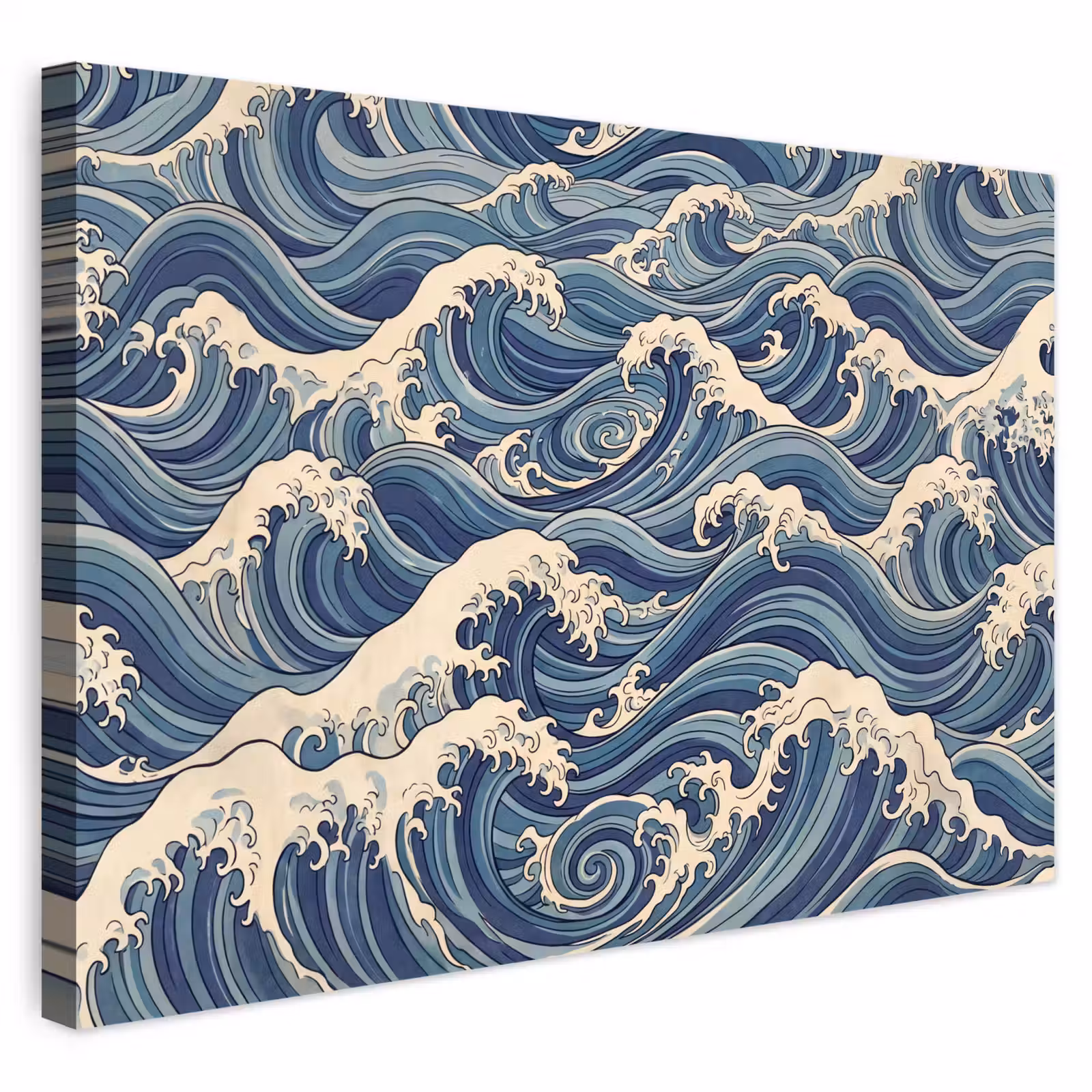 Buiten canvas - Golven - Zee - Natuur - Abstract - Blauw — 1