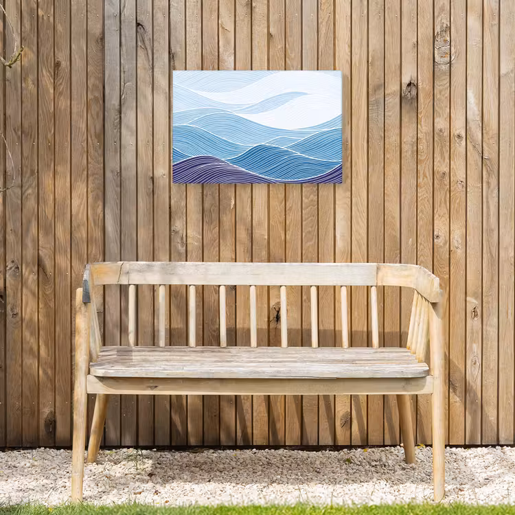 Buiten canvas - Abstract - Golven - Patroon - Blauw - Modern — 3