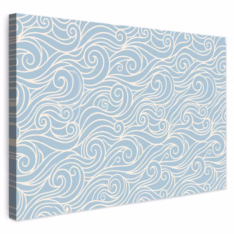 Buiten canvas - Golf - Abstract - Natuur - Modern - Blauw — 1