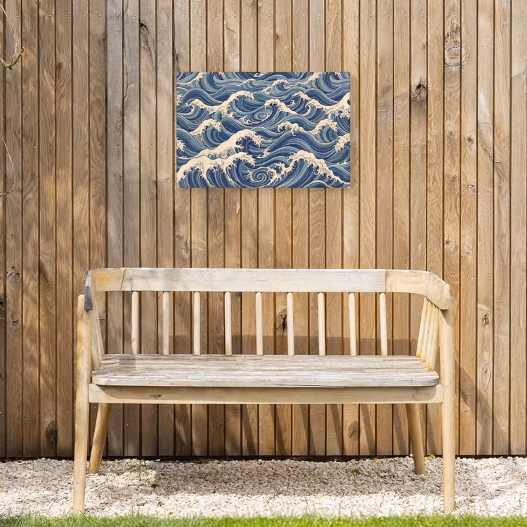 Buiten canvas - Golven - Zee - Natuur - Abstract - Blauw — 3