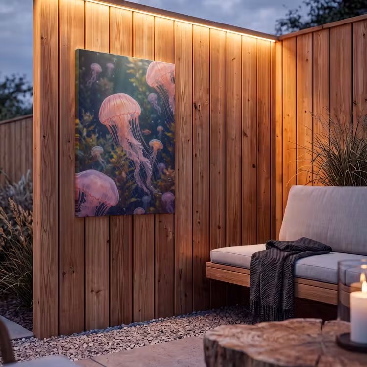 Buiten canvas - Kwal - Roze - Onderwater - Zeeleven - Dieren — 4