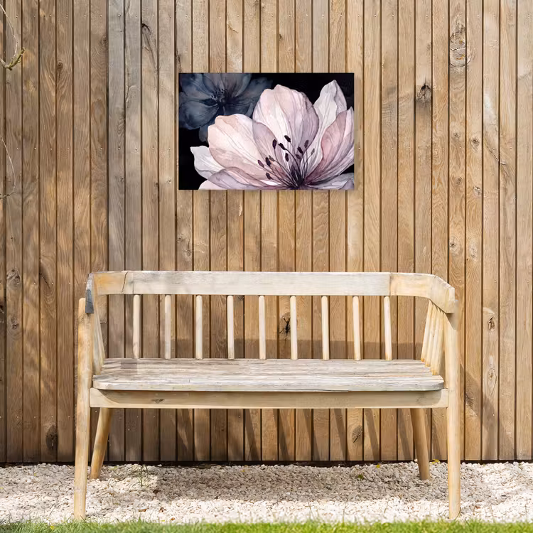 Buiten canvas - Bloemen - Aquarel - Modern - Roze - Donker — 3