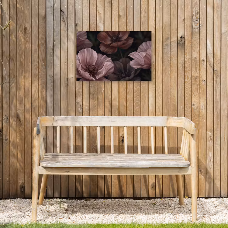Buiten canvas - Bloemen - Natuur - Roze - Donker - Modern — 3
