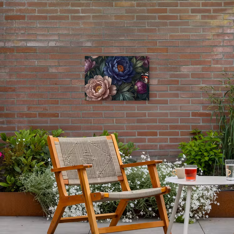 Buiten canvas - Bloemen - Vlinder - Natuur - Modern - Paars — 2
