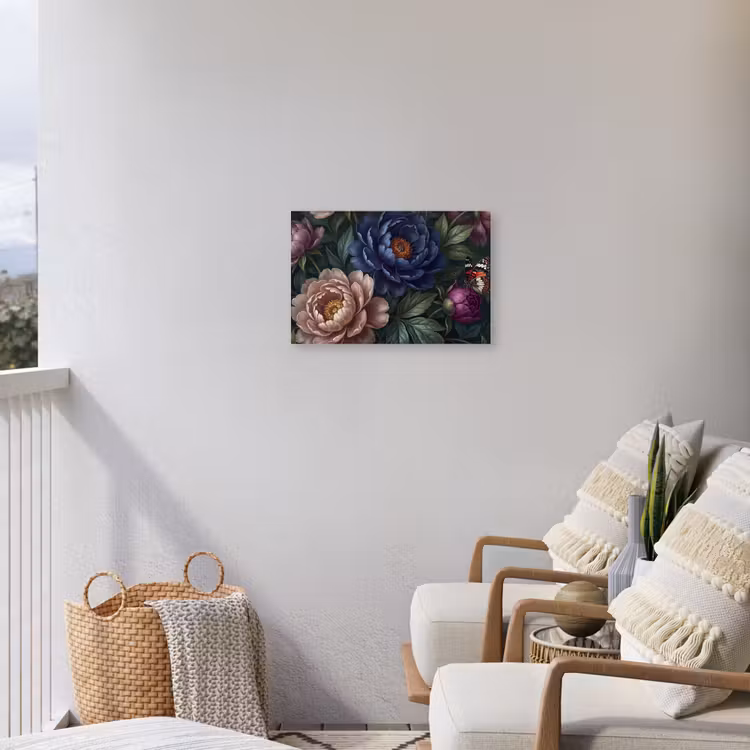 Buiten canvas - Bloemen - Vlinder - Natuur - Modern - Paars — 3