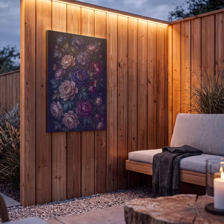 Buiten canvas - Bloemen - Vlinder - Natuur - Modern - Paars — 4