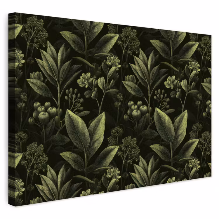 Buiten canvas - Klassiek - Donker - Botanisch - Planten — 1