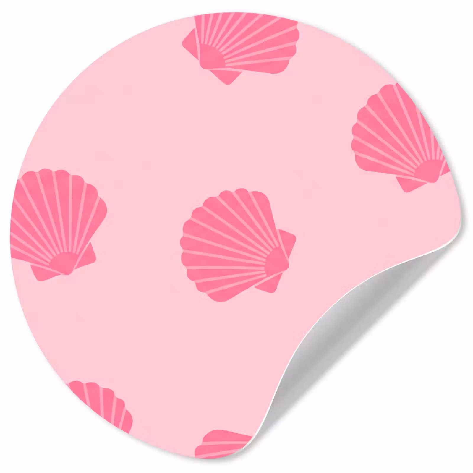 Behangcirkel - Schelp - Patroon - Zee - Modern - Roze — 1