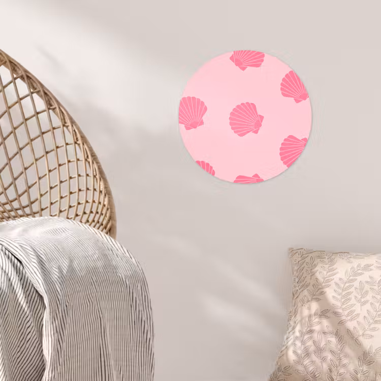 Behangcirkel - Schelp - Patroon - Zee - Modern - Roze — 5