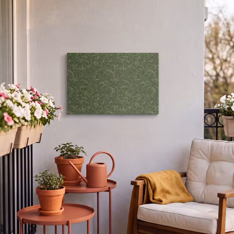Buiten canvas - Donker - Groen - Krullend - Botanisch — 4