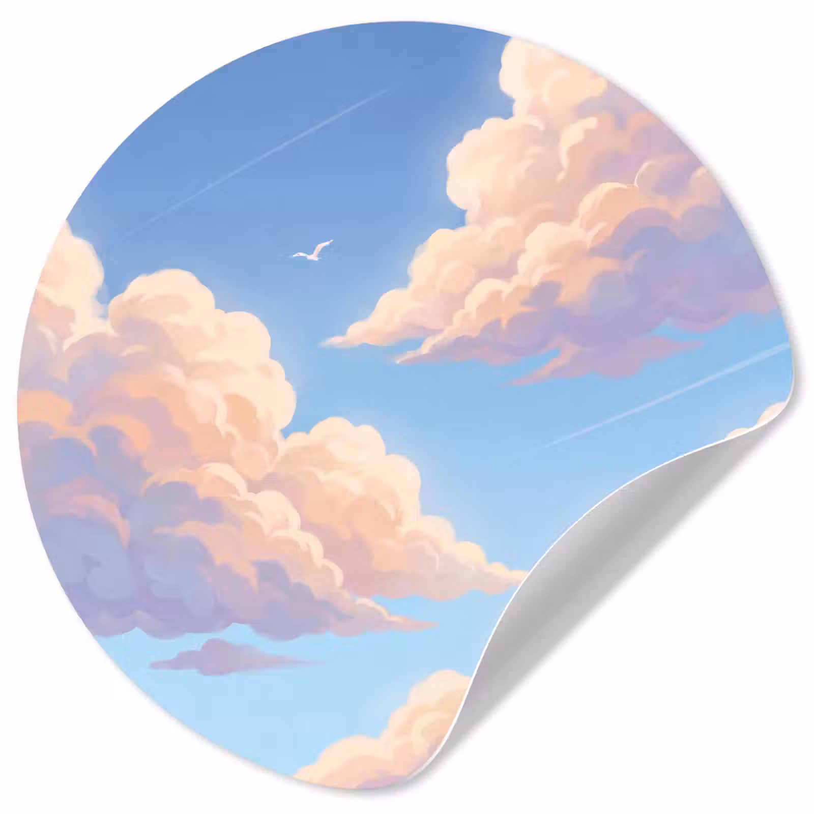 Behangcirkel - Wolken - Lucht - Natuur - Blauw — 1