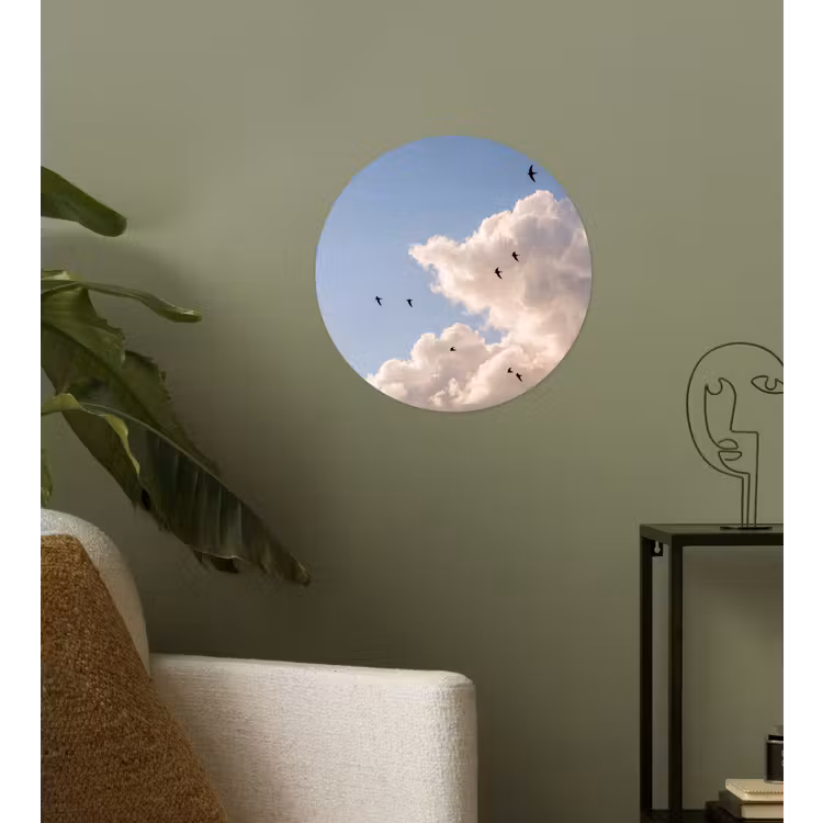 Behangcirkel - Vogel - Vlucht - Wolken - Natuur - Blauw — 3