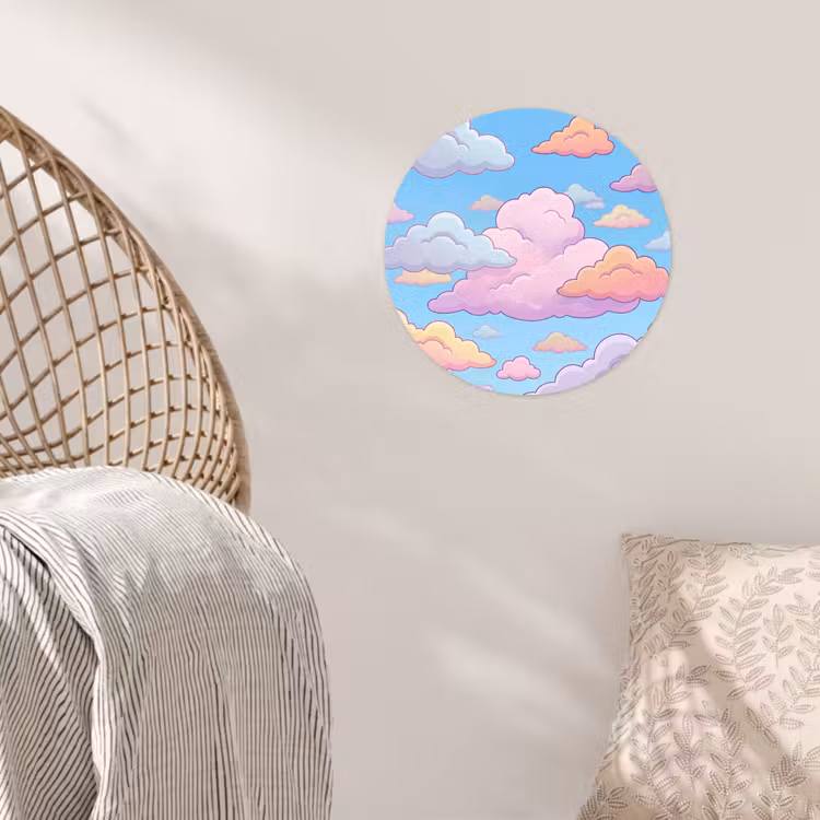 Behangcirkel - Wolk - Lucht - Natuur - Illustratie - Pastel — 5