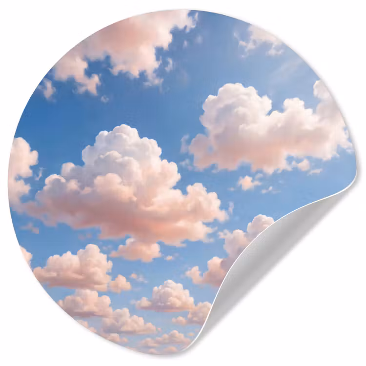 Behangcirkel - Wolken - Hemel - Natuur - Licht - Blauw — 1