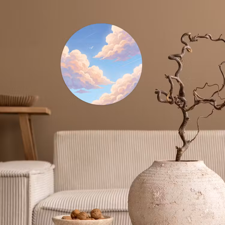 Behangcirkel - Wolken - Lucht - Natuur - Blauw — 2