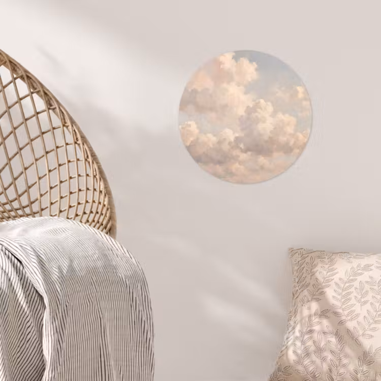 Behangcirkel - Wolken - Zacht - Natuur - Klassiek - Beige — 5