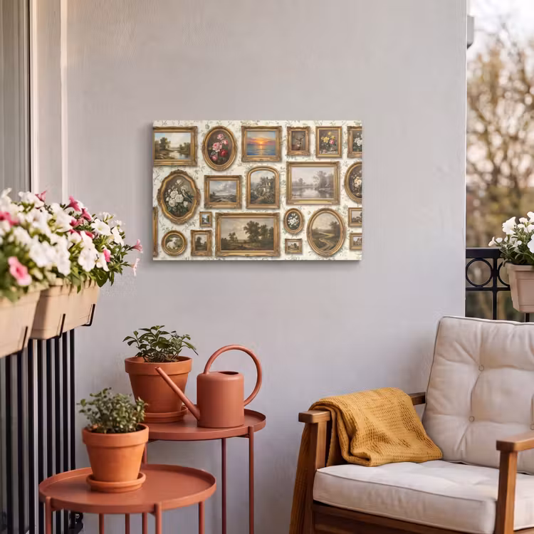 Buiten canvas - Bloemen - Roze - Stilleven - Klassiek — 3