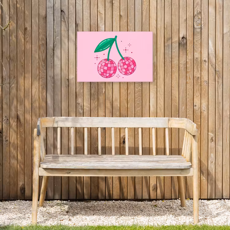 Buiten canvas - Decoratie - Disco-bal - Feest - Roze — 3
