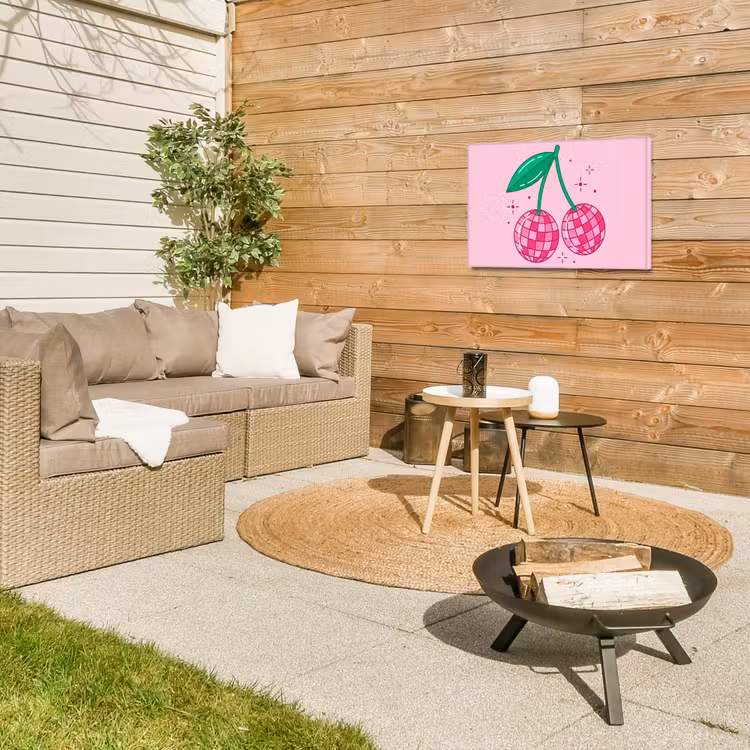 Buiten canvas - Decoratie - Disco-bal - Feest - Roze — 5