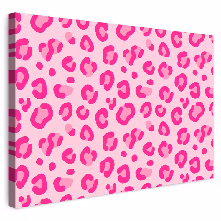 Buiten canvas - Dierenprint - Patroon - Abstract - Modern - Roze — 1