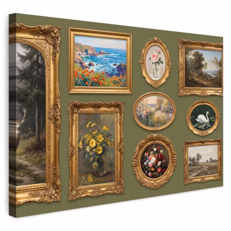 Buiten canvas - Hert - Bos - Natuur - Klassiek - Dieren — 1