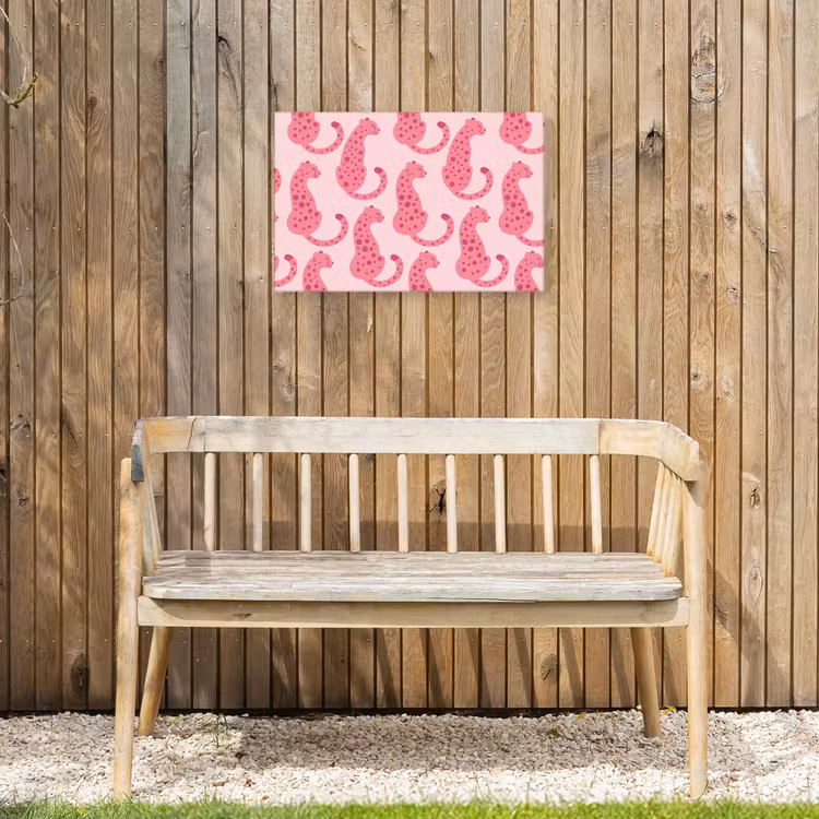 Buiten canvas - Kat - Gevlekt - Dieren - Patroon - Roze — 3