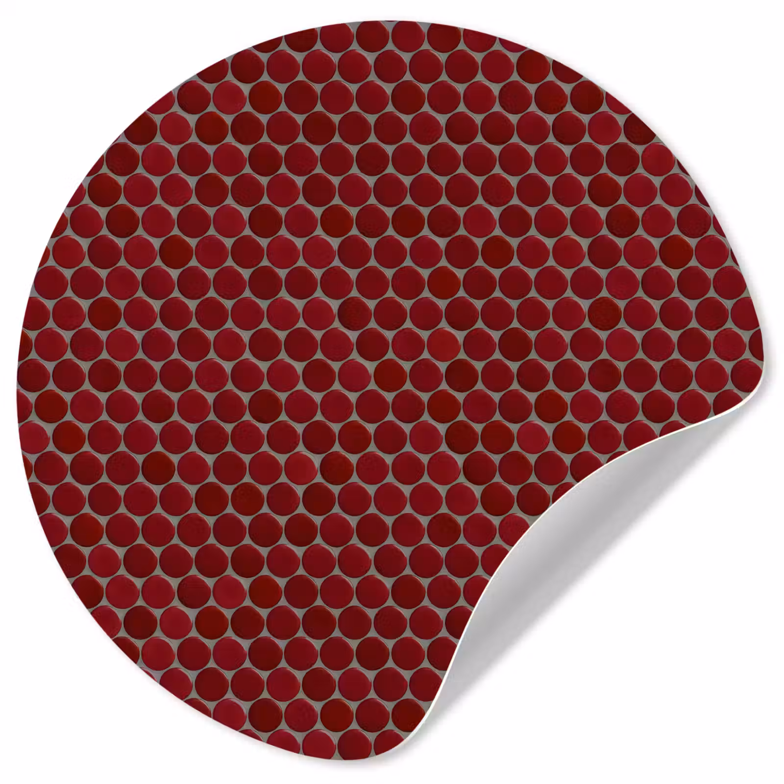 Behangcirkel - Penny - Mozaïek - Rond - Rood — 1