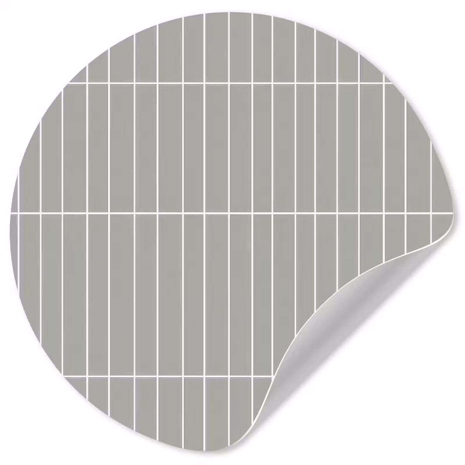 Behangcirkel - Wandtegel - Verticaal - Lichtgrijs — 1