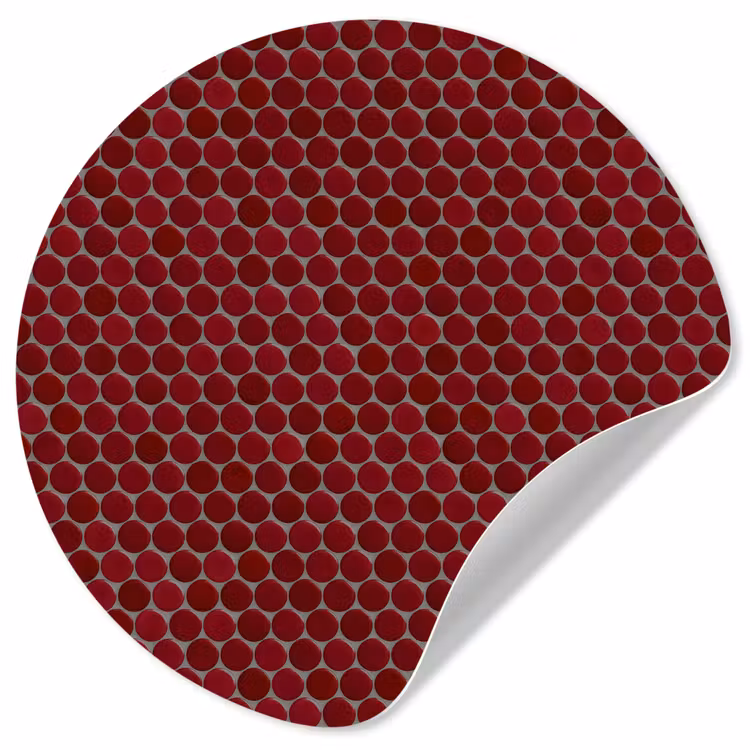 Behangcirkel - Penny - Mozaïek - Rond - Rood — 1