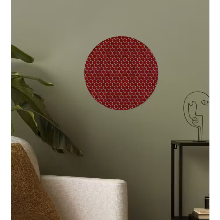 Behangcirkel - Penny - Mozaïek - Rond - Rood — 3