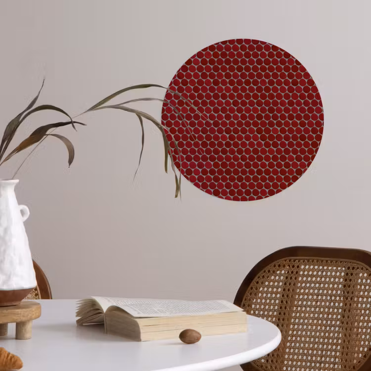 Behangcirkel - Penny - Mozaïek - Rond - Rood — 4