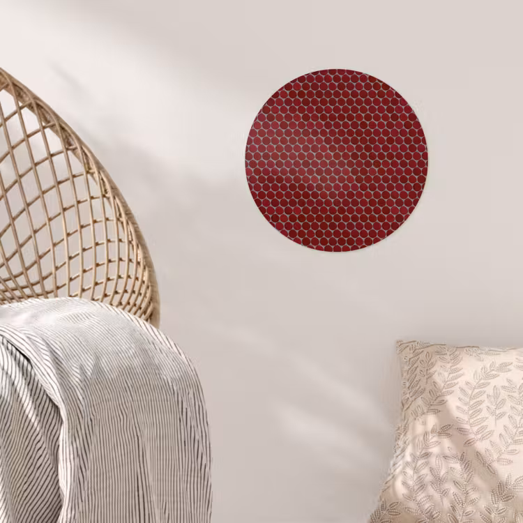 Behangcirkel - Penny - Mozaïek - Rond - Rood — 5