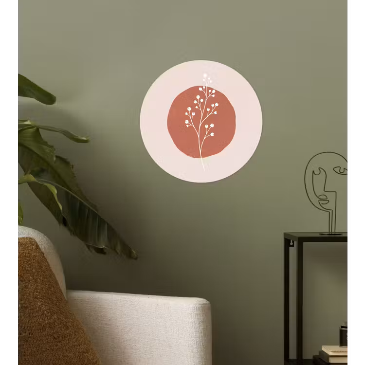 Behangcirkel - Plant - Tak - Abstract - Modern - Wit — 3