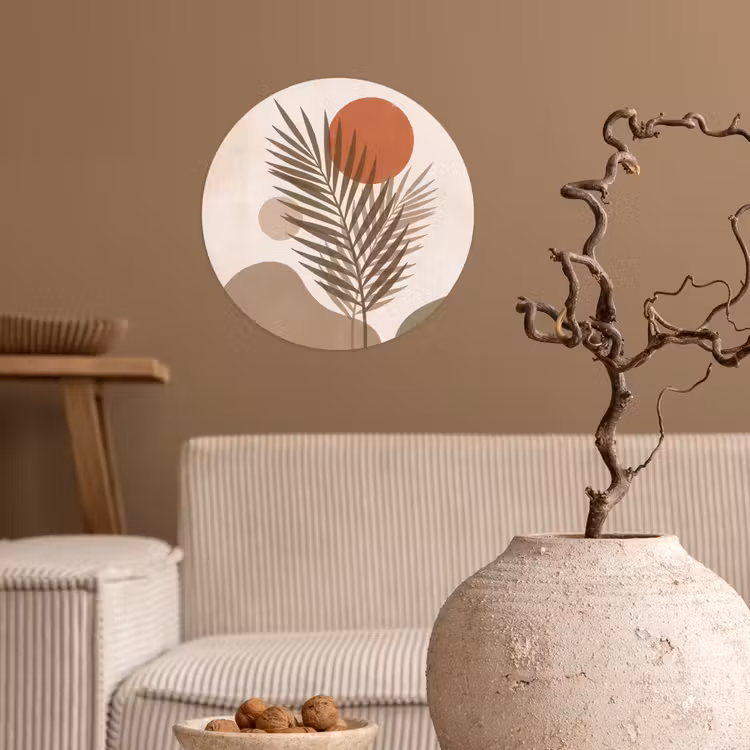 Behangcirkel - Planten - Bladeren - Abstract - Modern - Beige — 2