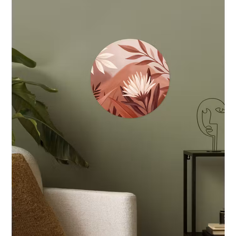 Behangcirkel - Planten - Bladeren - Botanisch - Modern - Bruin — 3