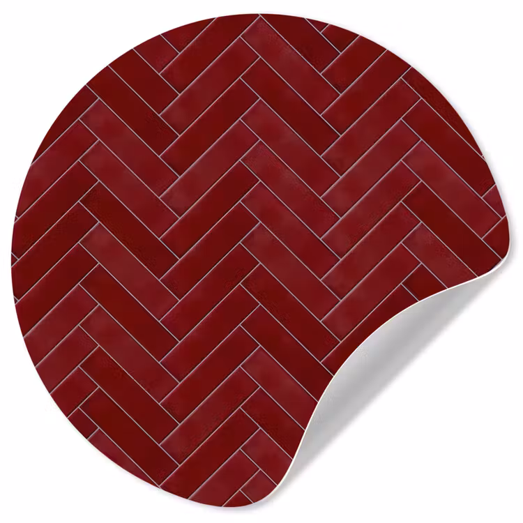 Behangcirkel - Visgraat - Wandtegel - Bordeaux - Rood — 1