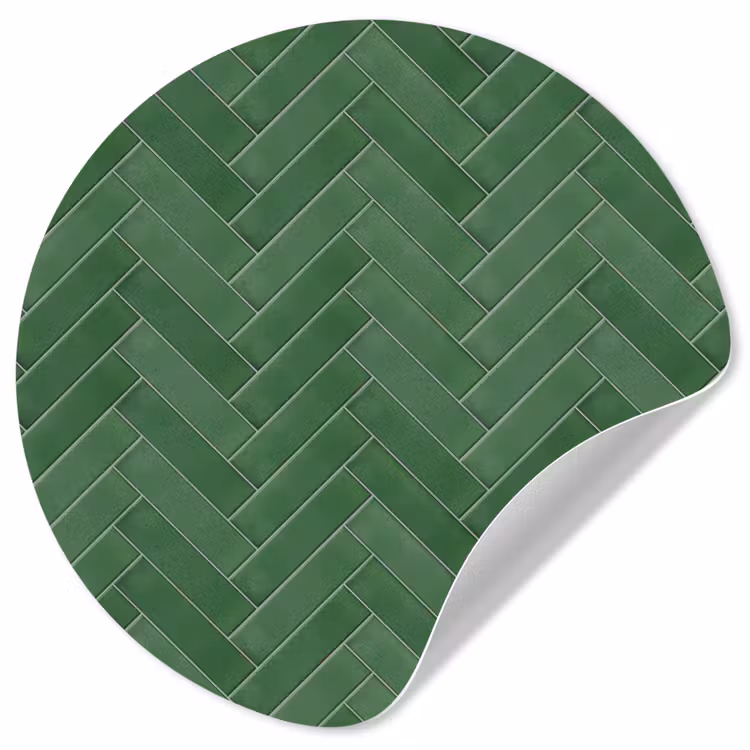 Behangcirkel - Visgraat - Wandtegel - Bosgroen — 1