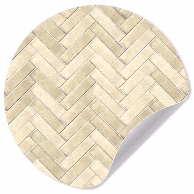Behangcirkel - Visgraat - Wandtegel - Licht Beige — 1