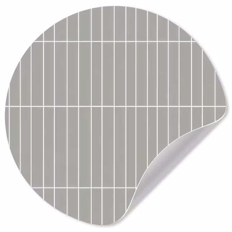 Behangcirkel - Wandtegel - Verticaal - Lichtgrijs — 1